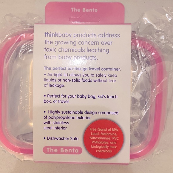 Think! Kitchen New Think Baby Stainless Steel Bento Box Stainless Steel Snack Container